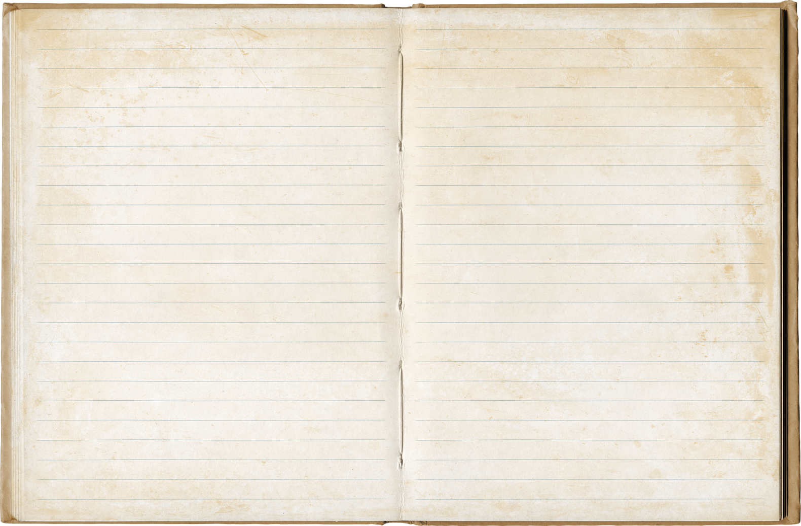 Vintage blank open notebook